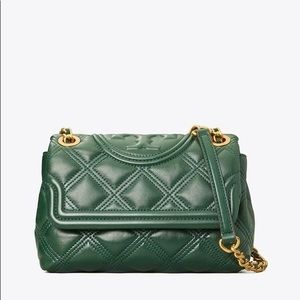 Tory Burch Green Fleming Crossbody